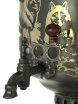 Самовар на дровах 7 литров цилиндр с гравюрой "Волки" (черный никель) фото 4 — Samogon-sam.ru