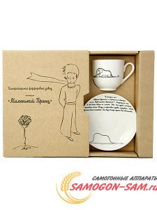 Подарочный набор: кофейная чашка с блюдцем форма Ландыш рисунок Слон Императорский фарфоровый завод  фото 1 — Samogon-sam.ru
