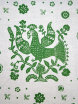 Салфетка "Птица", светло-зеленая с кружевом, 50х50, Артель фото 2 — Samogon-sam.ru