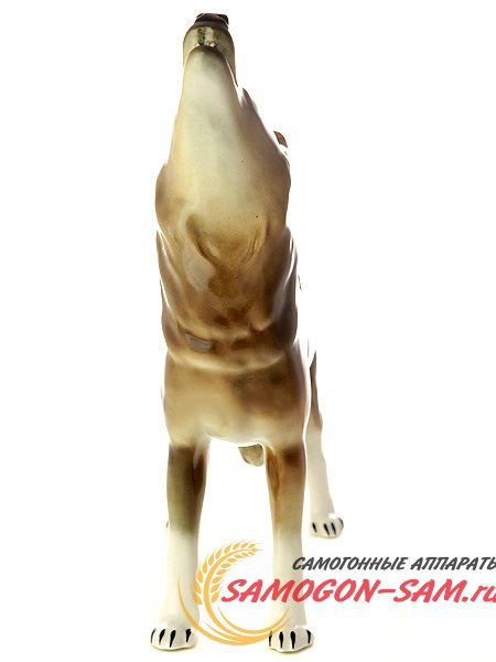 Скульптура из фарфора "Волк стоящий", Императорский фарфоровый завод фото 1 — Samogon-sam.ru