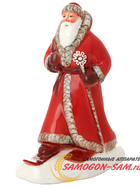 Скульптура из фарфора Дед Мороз рисунок Красный нос Императорский фарфоровый завод фото 1 — Samogon-sam.ru