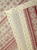 Скатерть "Артель", розовая с кружевом серый лен, 150х180 фото 2 — Samogon-sam.ru